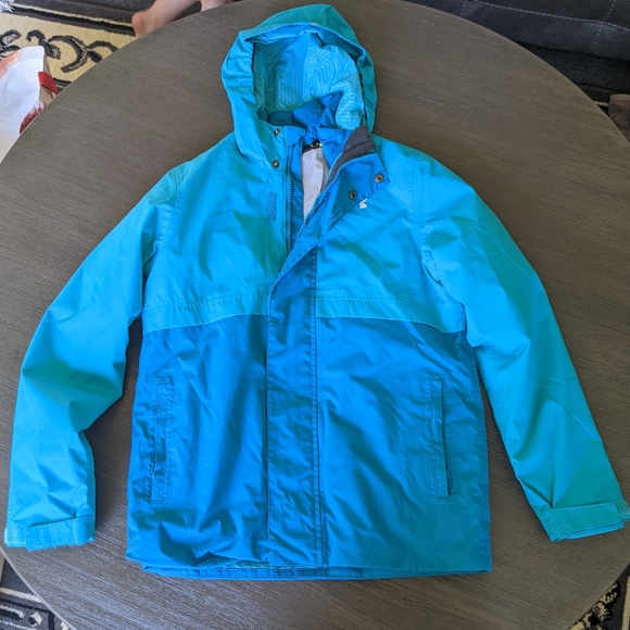 Girls Dual Layer Under Armour Infrared Loose Blue Puffer Down Coats - Picture 1 of 12